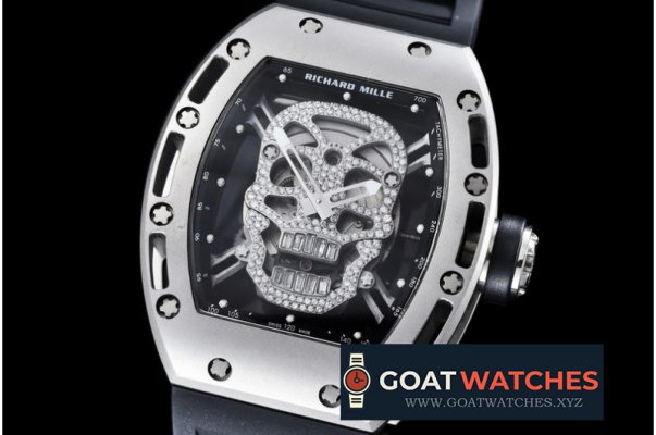 Richard Mille - Skull Tourbillon SS/RU Black Asian 21J Decorated Movt