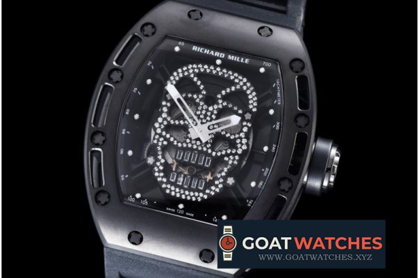 Richard Mille - Skull Tourbillon PVD/RU Black Asian 21J Decorated Movt