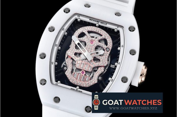 Richard Mille - RM052 Diamond Skull Tourb Wht CER/RU MY9015 Mod