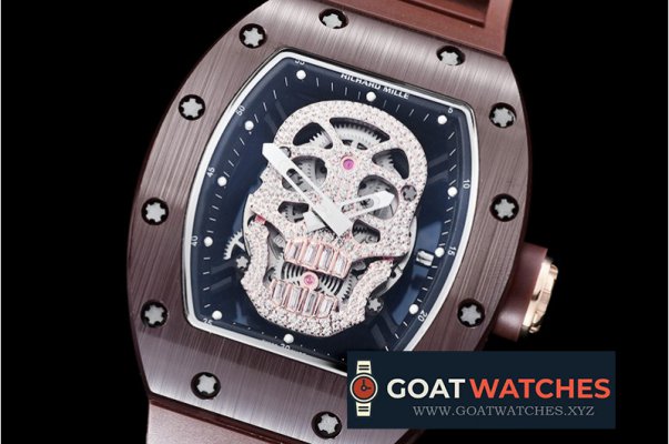 Richard Mille - RM052 Diamond Skull Tourb Brown CER/RU MY9015 Mod