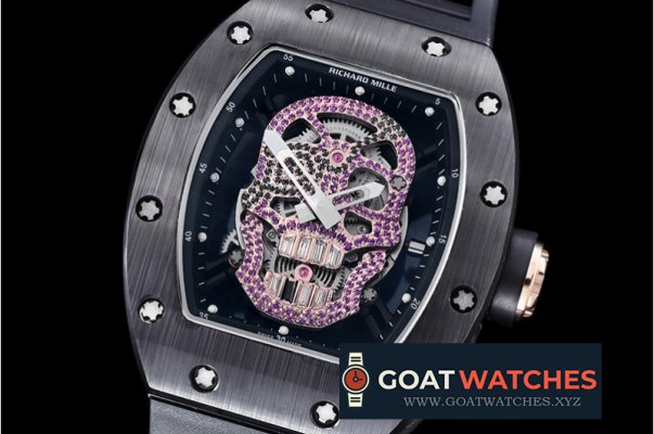 Richard Mille - RM052 Red Diamond Pirate Skull Tourb CER/RU MY9015 Mod