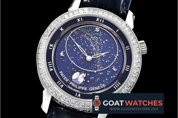 Patek Philippe - Celestial Sky Moon 5102PR Diams SS/LE Blue MY9015 Mod