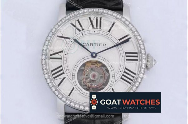 Cartier - Rotonde De Cartier Tourb SS/LE White/Diam BBR Asia Tourb