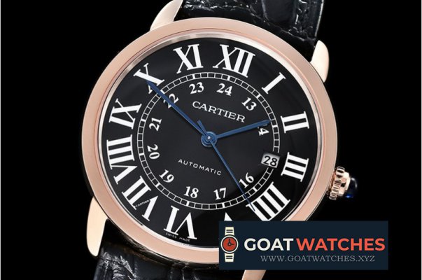 Cartier - Ronde Louis Cartier Date RG/LE Black Miyota 9015