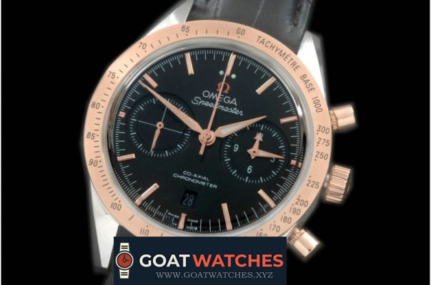 Omega - Speedmaster Moon Watch SS/RG/LE Black Stick A-7750