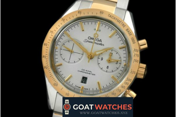 Omega - Speedmaster Moon Watch SS/YG White Stick A-7750