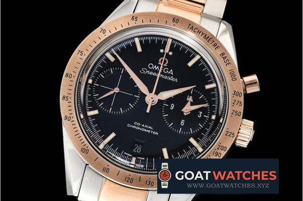 Omega - SpeedMaster 57 Co-Axial RG/SS Black OMF A7750 9300