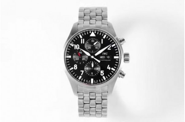 IWC - IWC Pilot Chronograph Ref.3777 SS/SS Black ZF A7750