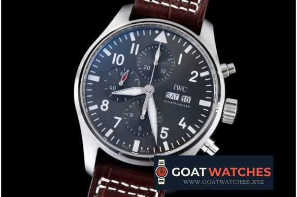 IWC - 3777 Pilot Chrono SS/LE Gray 7750