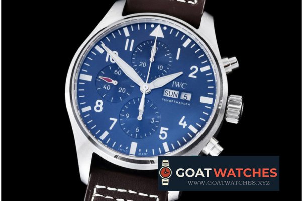 IWC - 3777 Pilot Chrono SS/LE Blue 7750