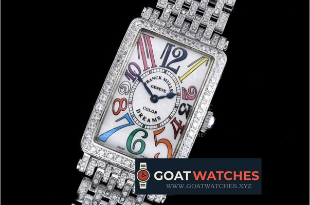 Franck Muller - Long Island 952QZ Color Dreams DIAM/SS/SS Wht Swiss Qtz