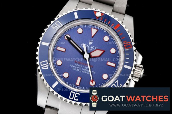 Rolex - Sub Matt Diver Sandblast SS/SS Blue BPF SA3130