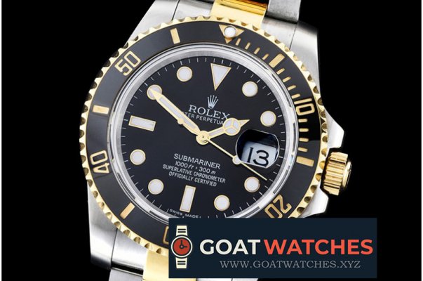 Rolex - 116613 YG/SS Blk Cer Submariner BP MY9015 Mod 3135