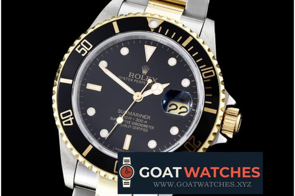 Rolex - 16613 YG/SS Black Submariner BP MY9015 Mod 3135