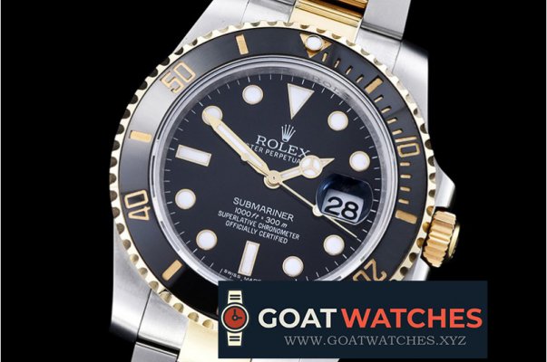 Rolex - Submariner 116613 YG/SS Black BP Ult A3135 Mod