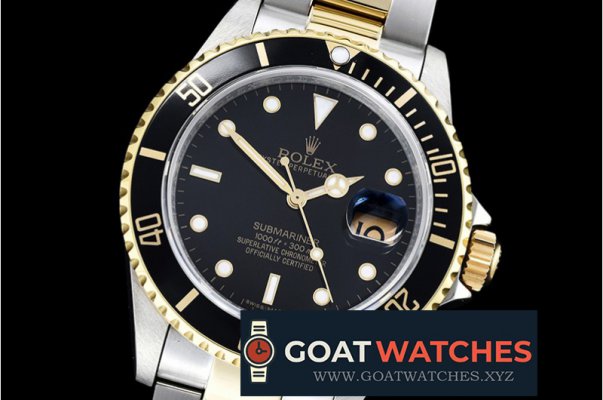 Rolex - Submariner 16613 YG/SS Black BP Ult A3135 Mod