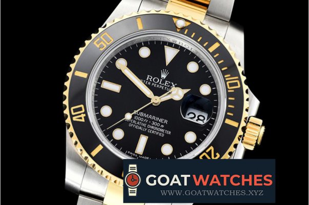 Rolex - Submariner 116613 YG/SS Cer Bez Blk VRF Asia 2836