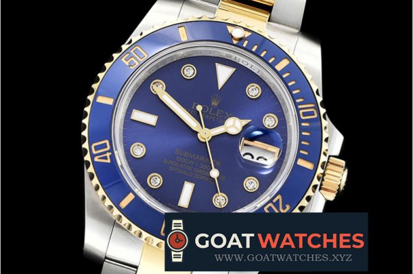 Rolex - Submariner 116613 Cer YG/SS Blue Diam GMF A2836