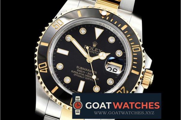 Rolex - Submariner 116613 Cer YG/SS Black Diam GMF A2836