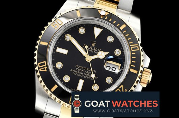 Rolex - Submariner 116613 Cer YG/SS Blk Diam GMF Asia 3135