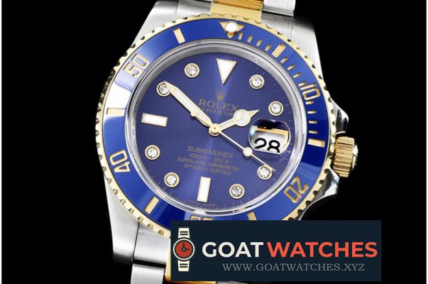 Rolex - Submariner 116613 Diam YG/SS Blue BP V2 SP Asia 3135