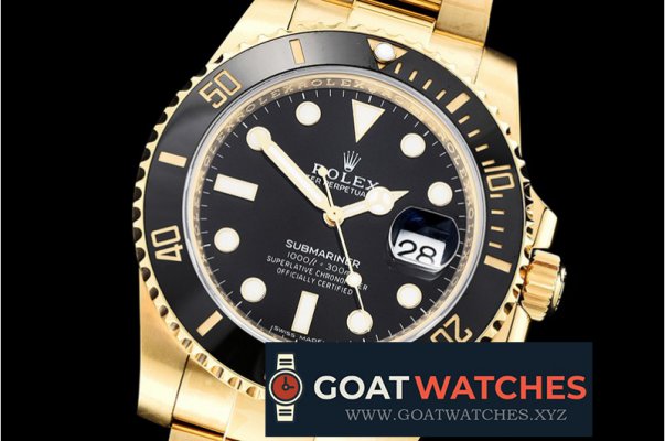 Rolex - Submariner 116618LN Wrap YG/YG Black VRF Asia 2836