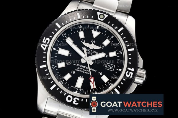 Breitling - Superocean 44mm SS/SS Black/Stk TF Asia 2824