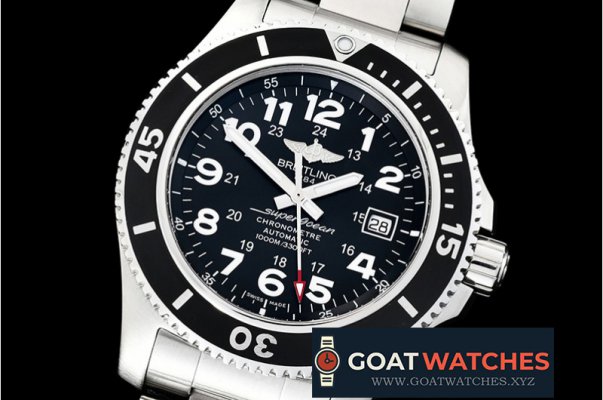 Breitling - SuperOcean II 44mm SS/SS Black/Num GF Asia 2824