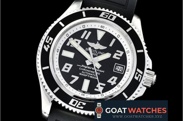 Breitling - SuperOcean II 42mm SS/RU Blk/Wht GMF Asia 2824