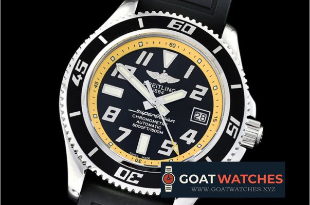 Breitling - SuperOcean II 42mm SS/RU Blk/Yellow GMF Asia 2824