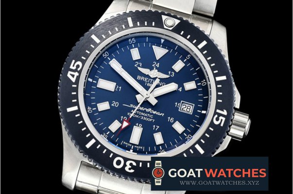 Breitling - SuperOcean 44 Stainless SS/RU Blue/Stk GF Asia 2824