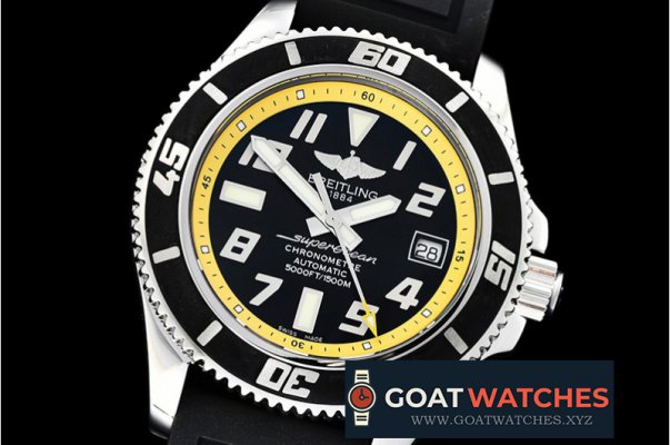 Breitling - SuperOcean II 42mm SS/RU Blk/Yellow ZF Asia 2836