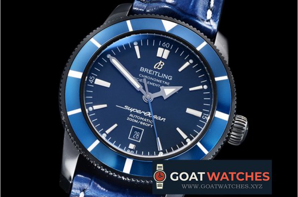 Breitling - SuperOcean Heritage II 46mm DLC/LE Blue ANF Asia 2824