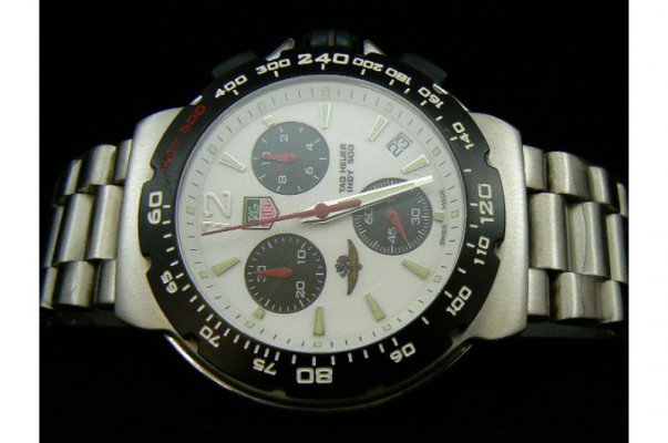 TAG INDY 500 SS WHITE SWISS QUARTZ