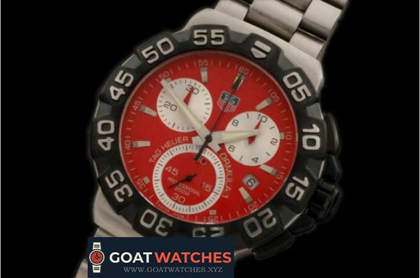 TAG HEUER - Formula 1 SS/SS Red Swiss Eta Quartz Chrono