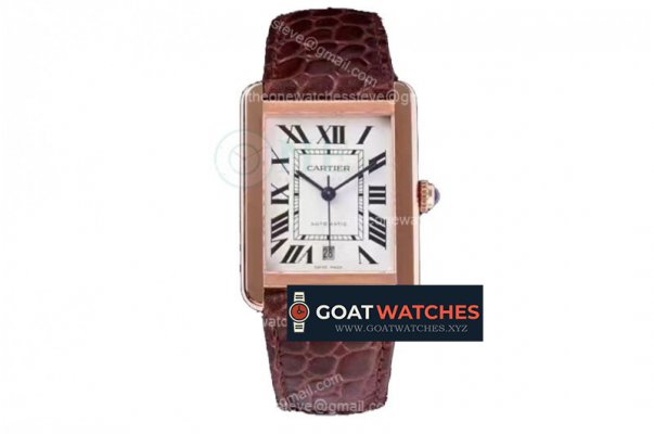 Cartier - Tank Solo RG/LE White TWF 9015 Mod