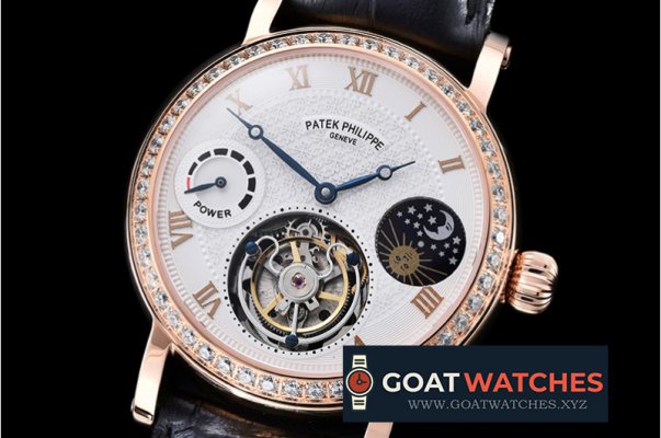 Patek Philippe - MoonPhase PR Tourb Diam RG/LE Wht - Asia HW Tourbillon