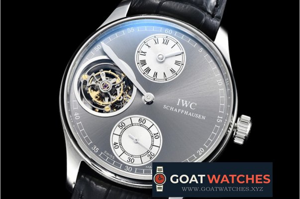 IWC - Portugieser Regulator Tourb IW544602 SS/LE Grey ZF Tourb