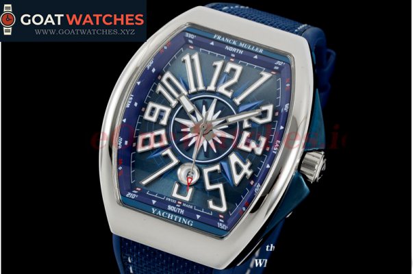 Franck Muller - Vanguard Mens Yachting V45 SS/NY/RU Blue Dial ABF A2824