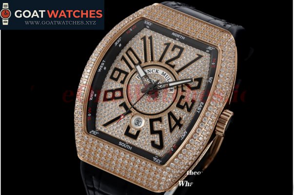 Franck Muller - Vanguard Mens V45 RG/LE Diamonds Dial ABF A2824