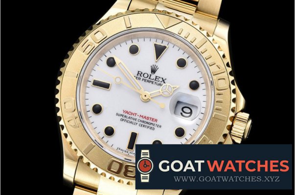 Rolex - YachtMaster YG/YG White/Blk BP MY9015 Mod3135