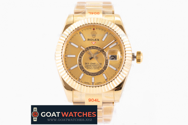 Rolex - Skydweller 326938 YG/YG Gold AIF Asian 23J