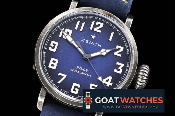 Zenith - Type 20 Pilot Extra Special SS/LE Blue XF MY9015 Mod