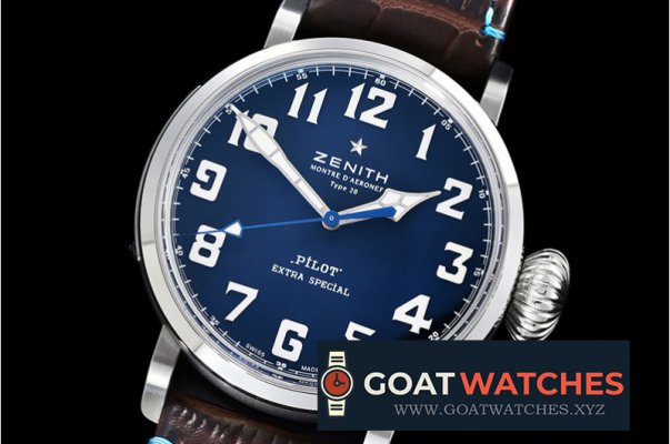 Zenith - Type 20 Pilot Extra Special SS/LE Blue XF A2824 Mod