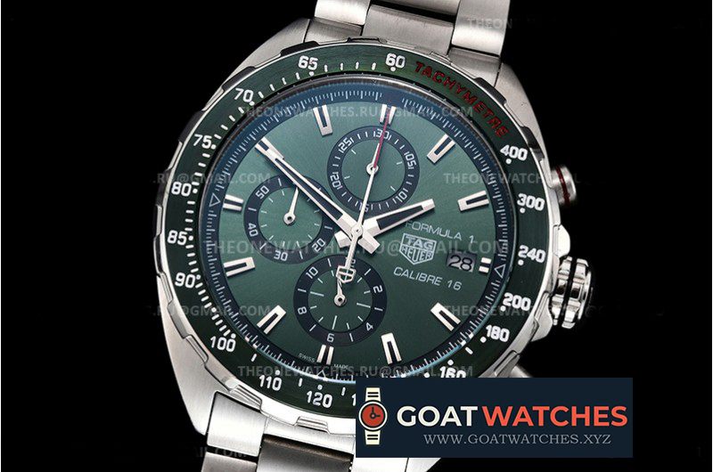 Tag Heuer - Tag F1 Chrono Calibre 16 SS/SS Green A8F Jap Qtz